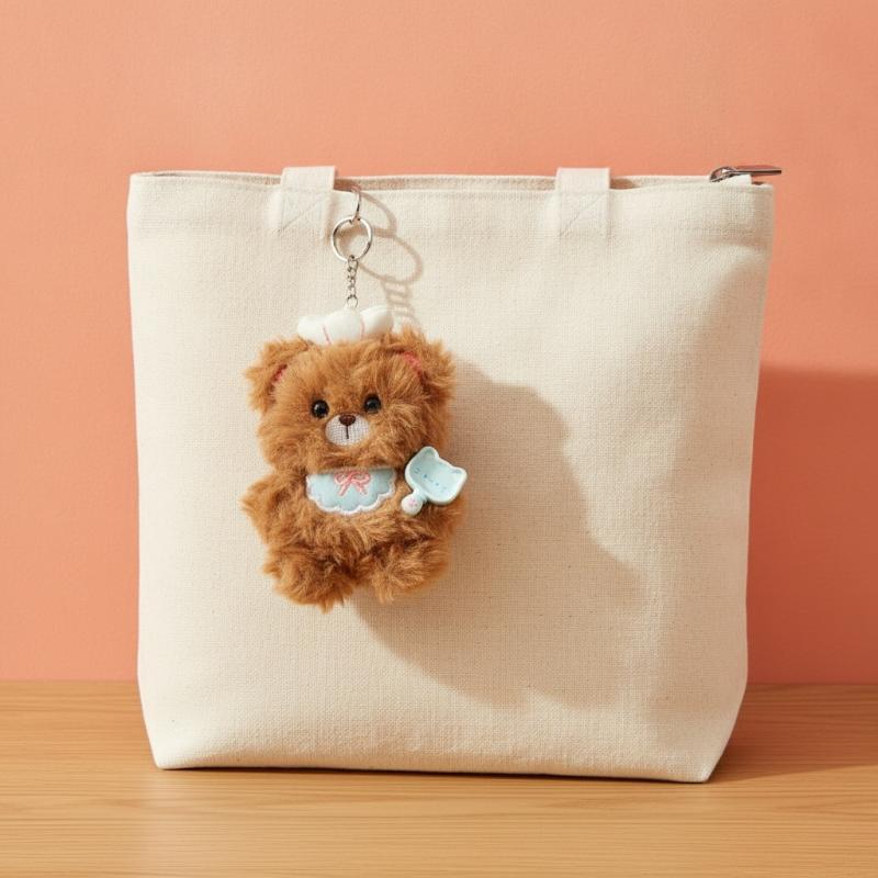 Laptop Accessories Girly - 1Pcs 부드러운 플러시 셰프 베어 키