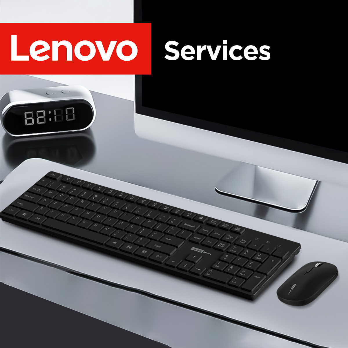 Laptop Accessories Combo - 레노버 KN220 사일런트 2.4G 무선 키보드