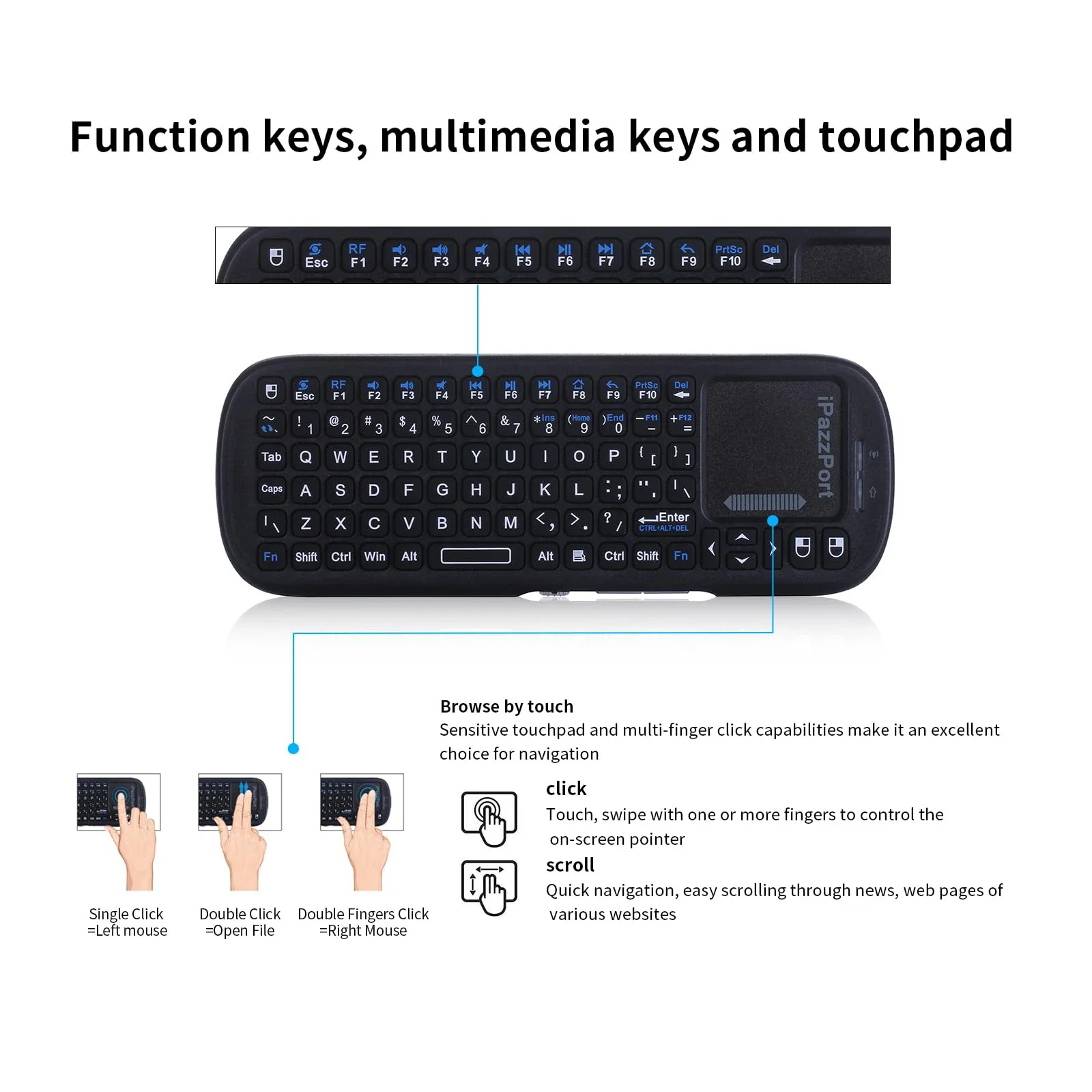 IPazzPort 미니 블루투스 및 2.4GHz 무선  - Laptop Accessories Combo 리뷰 및 가격