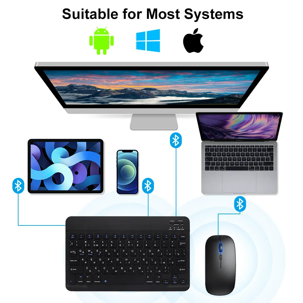 새로운 2025 블루투스 무선 키보드 마우스 IOS 안 - Laptop Accessories Combo 리뷰 및 가격