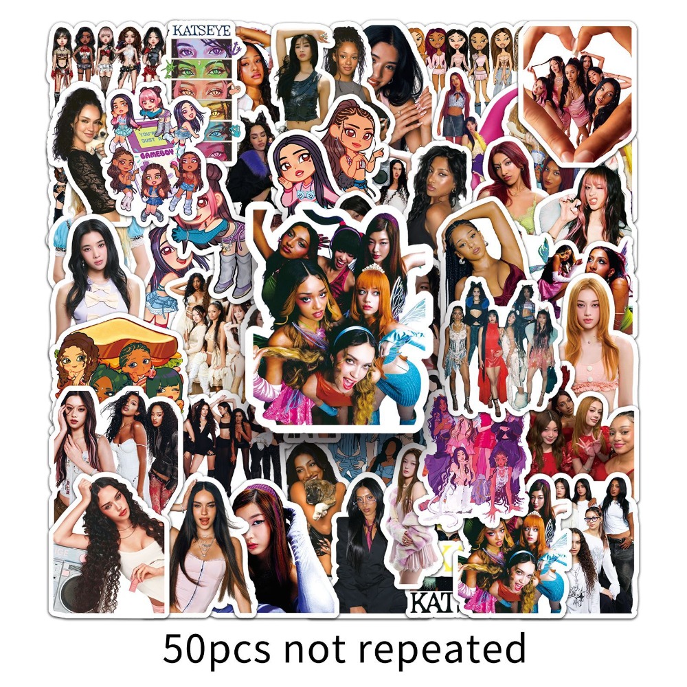 50pcs 소녀 그룹 KATSEYE 낙서 스티커 소피아 - Laptop Accessories Girly 리뷰 및 가격
