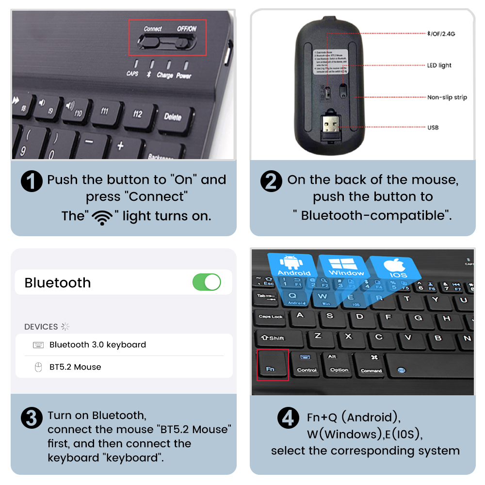 무선 키보드 스페인어 프랑스어 Azerty 러시아어 한 - Laptop Accessories Combo 리뷰 및 가격