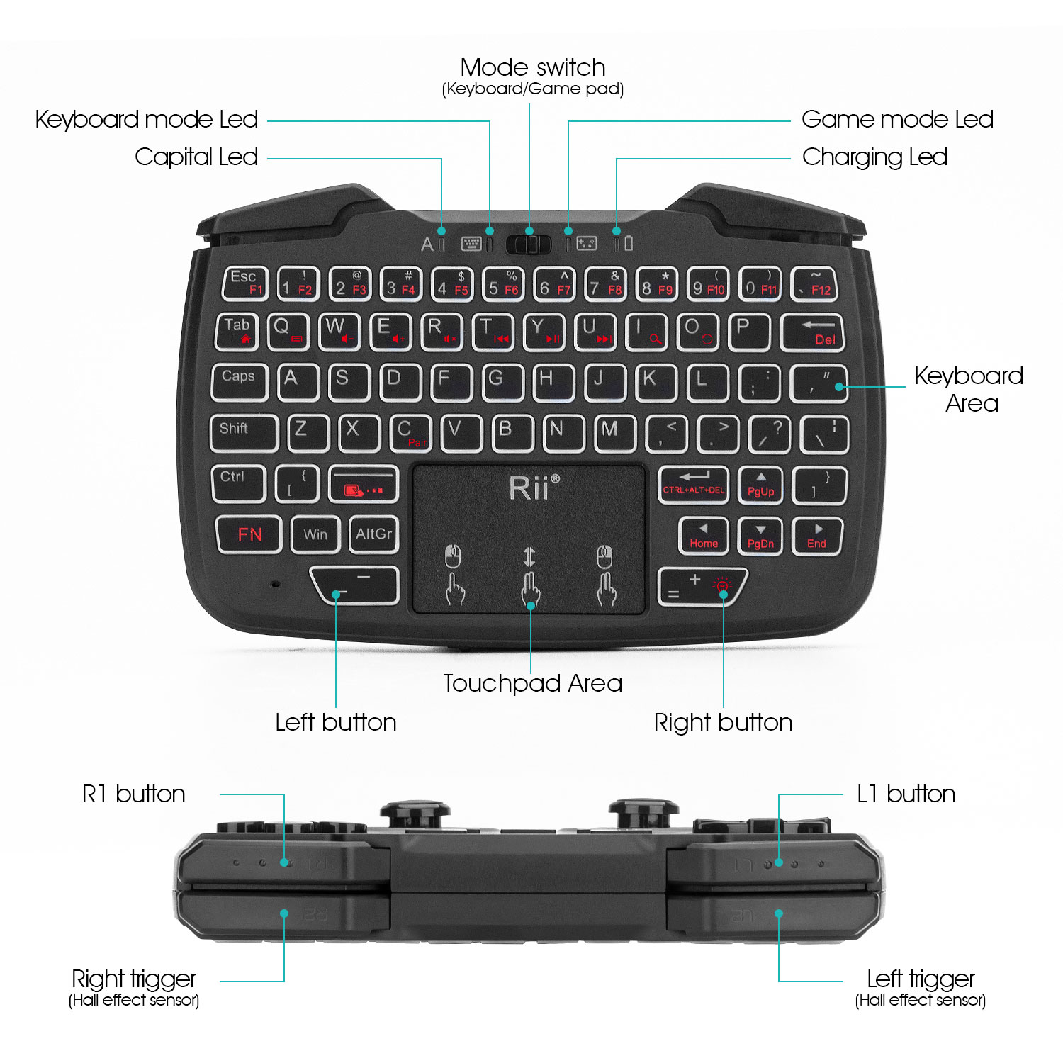 Rii RK707 2.4GHz 무선 휴대용 게임 컨트롤 - Laptop Accessories Combo 리뷰 및 가격