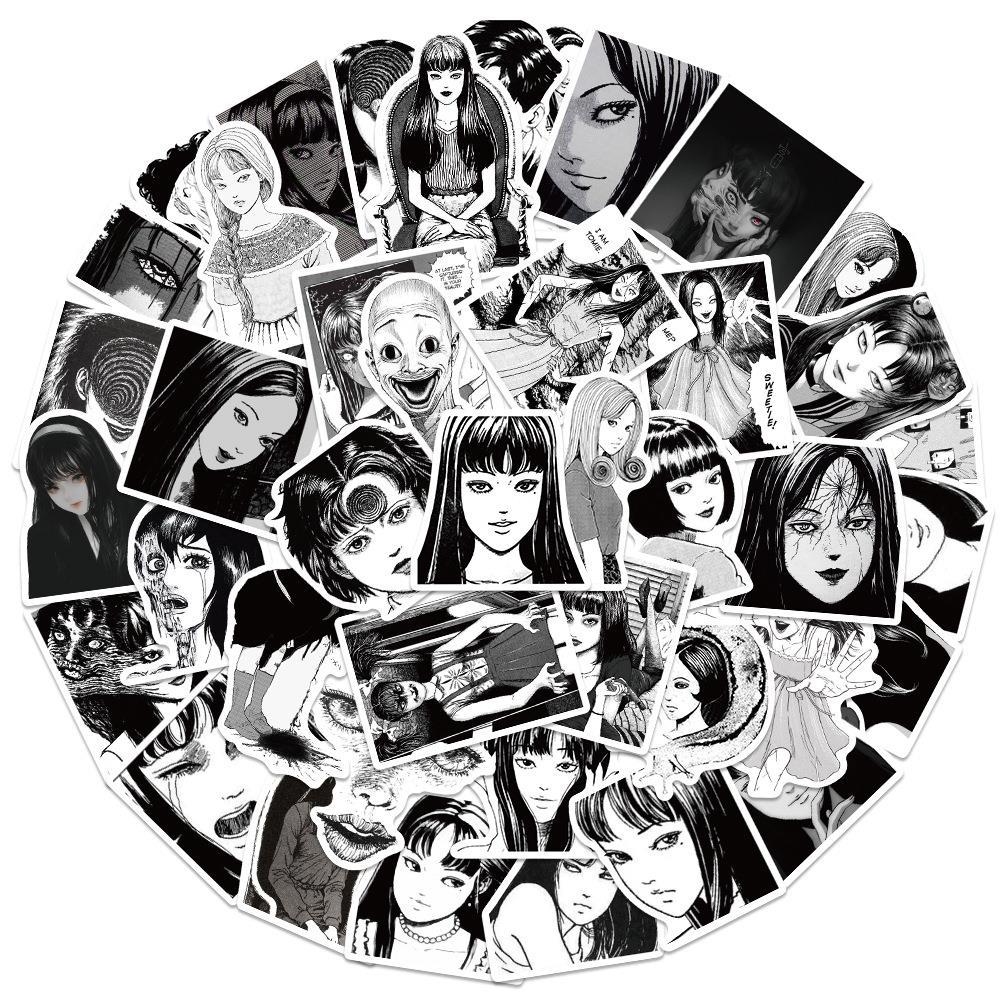 50개 일본 호러 애니메이션 토모에 소녀 룬지 이토 그 - Laptop Accessories Girly 리뷰 및 가격