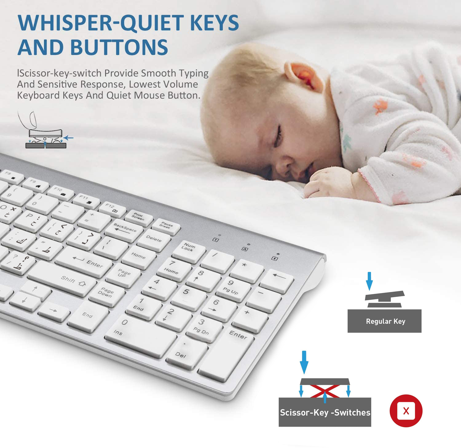 아랍어 영어 문자 슬림 무선 키보드 마우스 콤보, 저소 - Laptop Accessories Combo 리뷰 및 가격