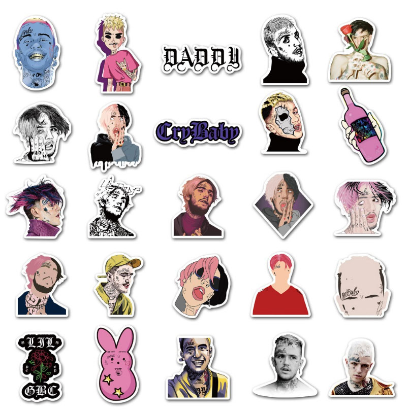 10/30/50pcs 미국 랩퍼 Lil Peep 낙서  - Laptop Accessories Girly 리뷰 및 가격